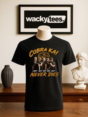 Cobra Kai Never Dies Original 84 Team Legend Karate Graphic Tee Shirt